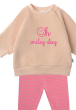 Lade das Bild in den Galerie-Viewer, 2tlg. Set mit Sweatshirt "oh smiley day" und Leggings: 62/68
