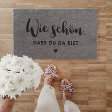 Lade das Bild in den Galerie-Viewer, Waschbare Fußmatte Wie Schön Grau 75 x 45 (VE = 6 Stk)