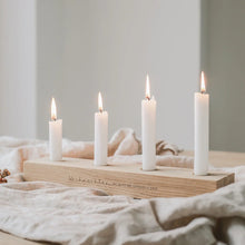 Lade das Bild in den Galerie-Viewer, Adventskerzenbrett aus Eiche Weihnachten