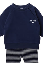 Lade das Bild in den Galerie-Viewer, 2tlg. Set mit Sweatshirt und Leggings "Amore": 62/68