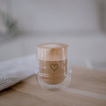 Lade das Bild in den Galerie-Viewer, Doppelwandiges Glas 220ml Herz (VE = 6 Stk)