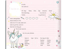 Load image into Gallery viewer, Freundebuch "Meine Freunde Einhorn"
