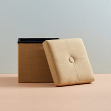 Lade das Bild in den Galerie-Viewer, Aufbewahrungs- und Sitzkiste - Gelb/Beige