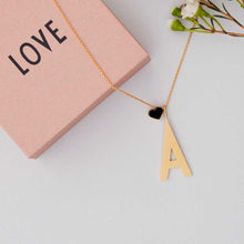 Lade das Bild in den Galerie-Viewer, Emaille-Anhänger Herz  - Schwarz