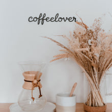 Load image into Gallery viewer, Holzschriftzug Coffelover