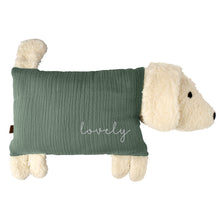 Load image into Gallery viewer, Kuschelhund - Altgrün mit Stick