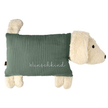 Load image into Gallery viewer, Kuschelhund - Altgrün mit Stick