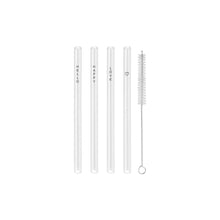 Lade das Bild in den Galerie-Viewer, Strohhalme Hello Love aus Glas, schwarz