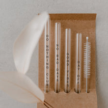 Lade das Bild in den Galerie-Viewer, Strohhalme No Bad Days aus Glas, schwarz