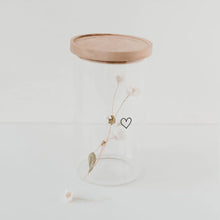 Lade das Bild in den Galerie-Viewer, Vorratsglas Herz schwarz 19 cm