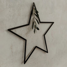 Lade das Bild in den Galerie-Viewer, Holzkranz Stern schwarz im 3er Set
