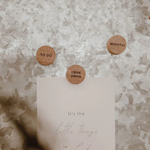 Lade das Bild in den Galerie-Viewer, Holzmagnete im 3er Set - Denk dran