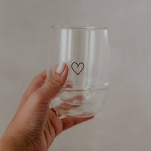 Lade das Bild in den Galerie-Viewer, Doppelwandiges Glas 340ml Herz (VE = 6 Stk)
