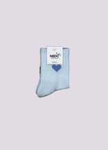 Lade das Bild in den Galerie-Viewer, HERZ SOCKEN HELLBLAU | BABY/KIDS: 0-1 Jahre
