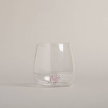 Lade das Bild in den Galerie-Viewer, Trinkglas Herzfigur rosa (VE = 6 Stk)
