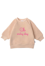 Lade das Bild in den Galerie-Viewer, 2tlg. Set mit Sweatshirt "oh smiley day" und Leggings: 74/80
