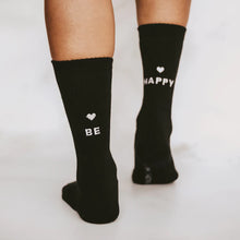 Load image into Gallery viewer, Socken be happy - schwarz
