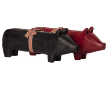 Lade das Bild in den Galerie-Viewer, Holzschwein, Groß -schwarz
