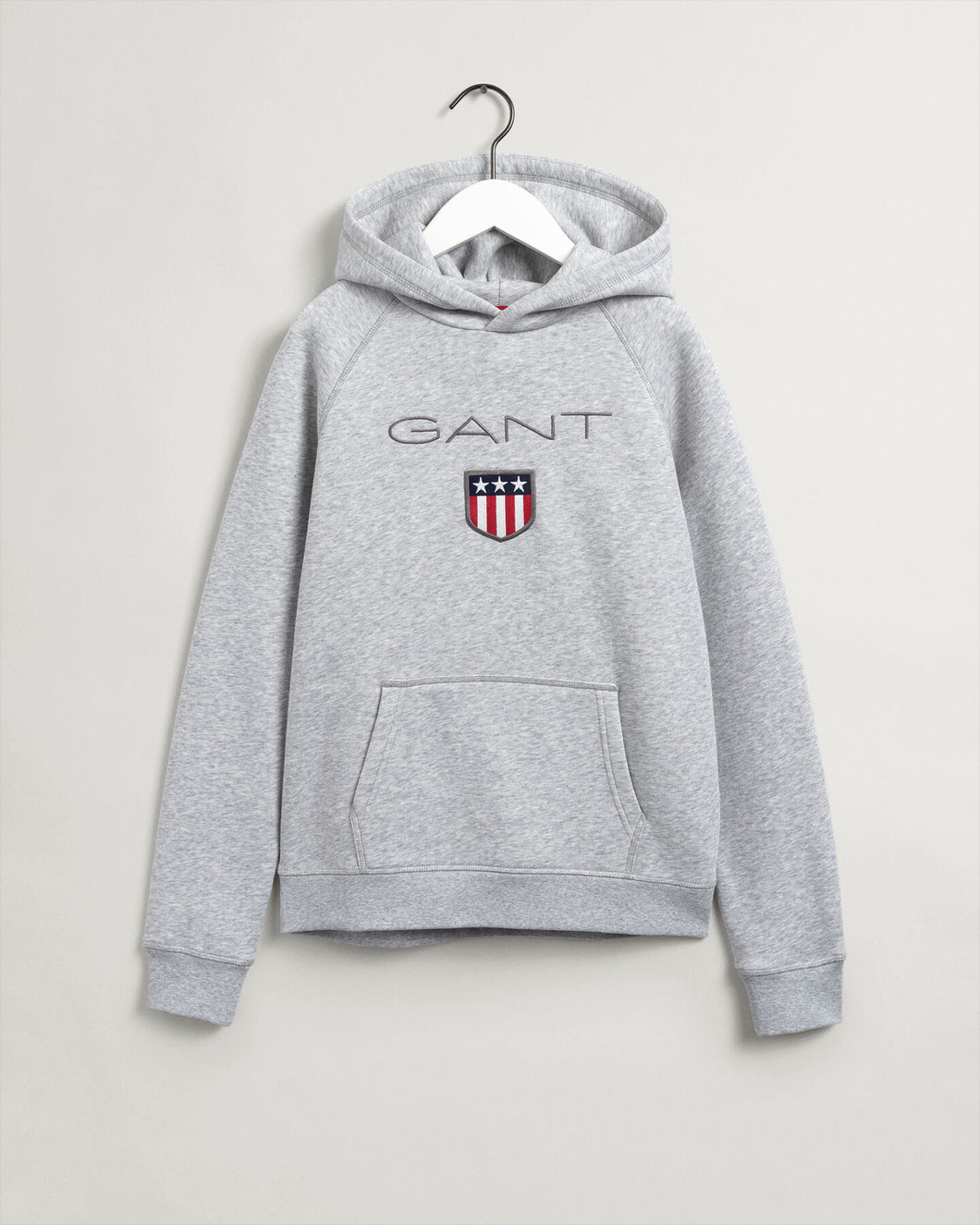 Retro Shield Hoodie - grau