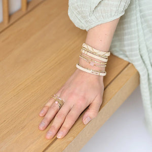 Stone Line Armband - cream