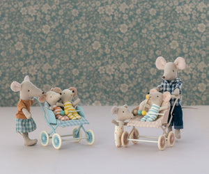 Kinderwagen Babymäuse - Rose