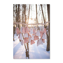 Load image into Gallery viewer, Adventskalender-Säkchen aus Bamwolle - koralle/natur
