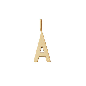 Anhänger 16mm, A-Z - Gold matt