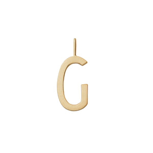 Anhänger 16mm, A-Z - Gold matt