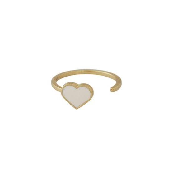 Herz Ring - Gold Nude