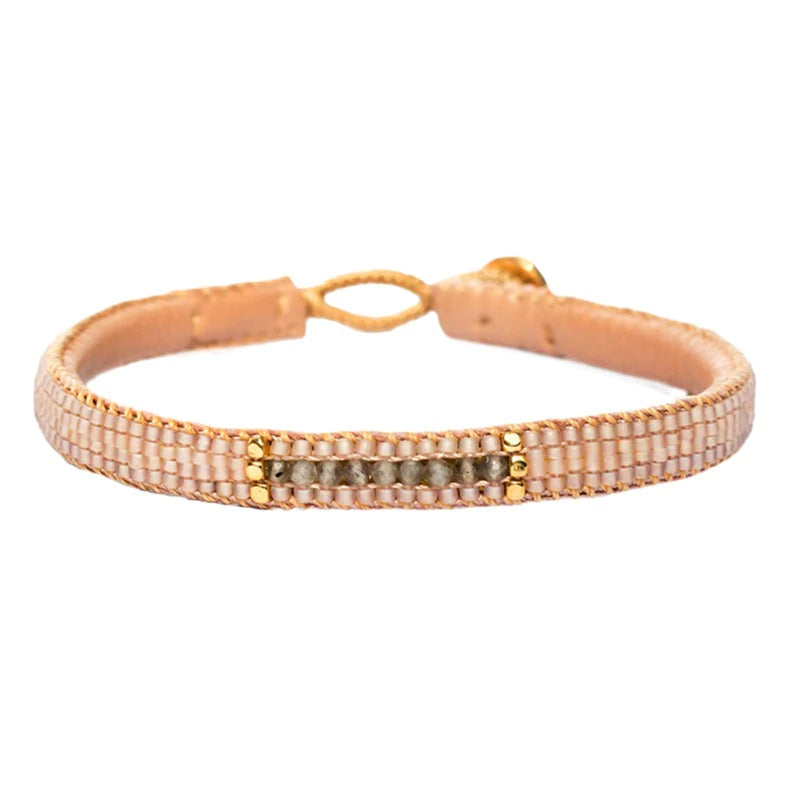 Stone Line Armband - blush