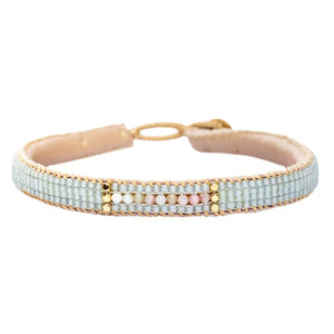 Stone Line Armband - soft blue