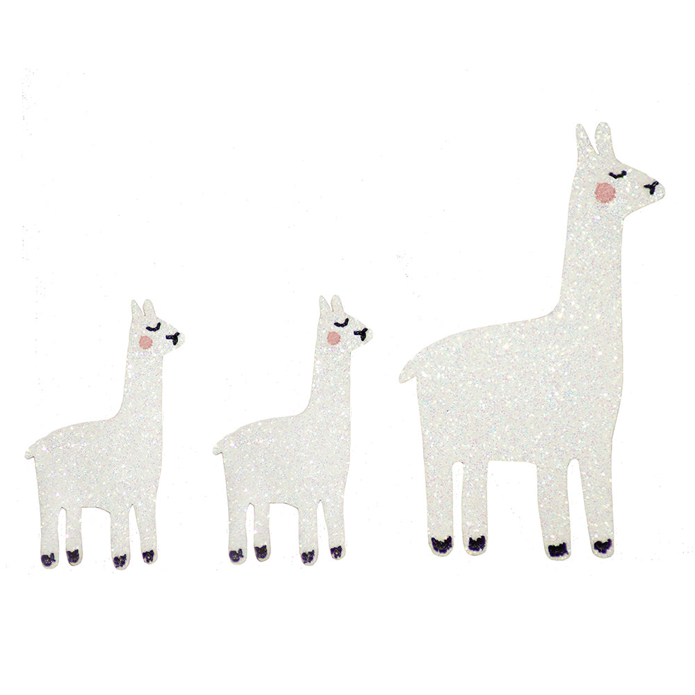zum Kleben - Glitter Lamas