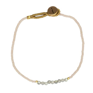 Lulu 9 Stone Armband - blush
