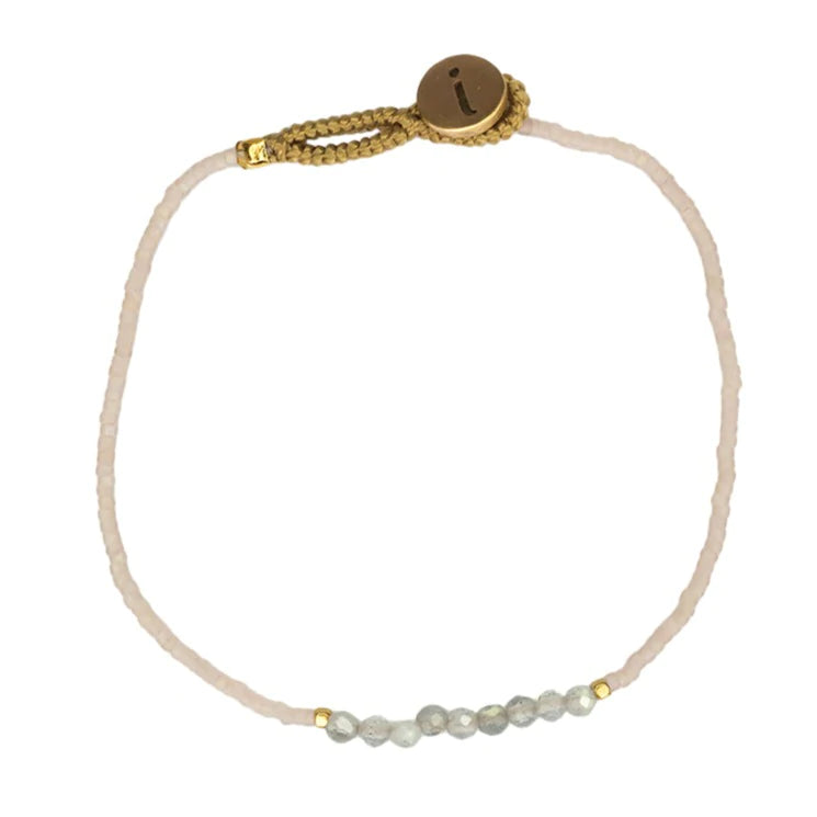 Lulu 9 Stone Armband - blush