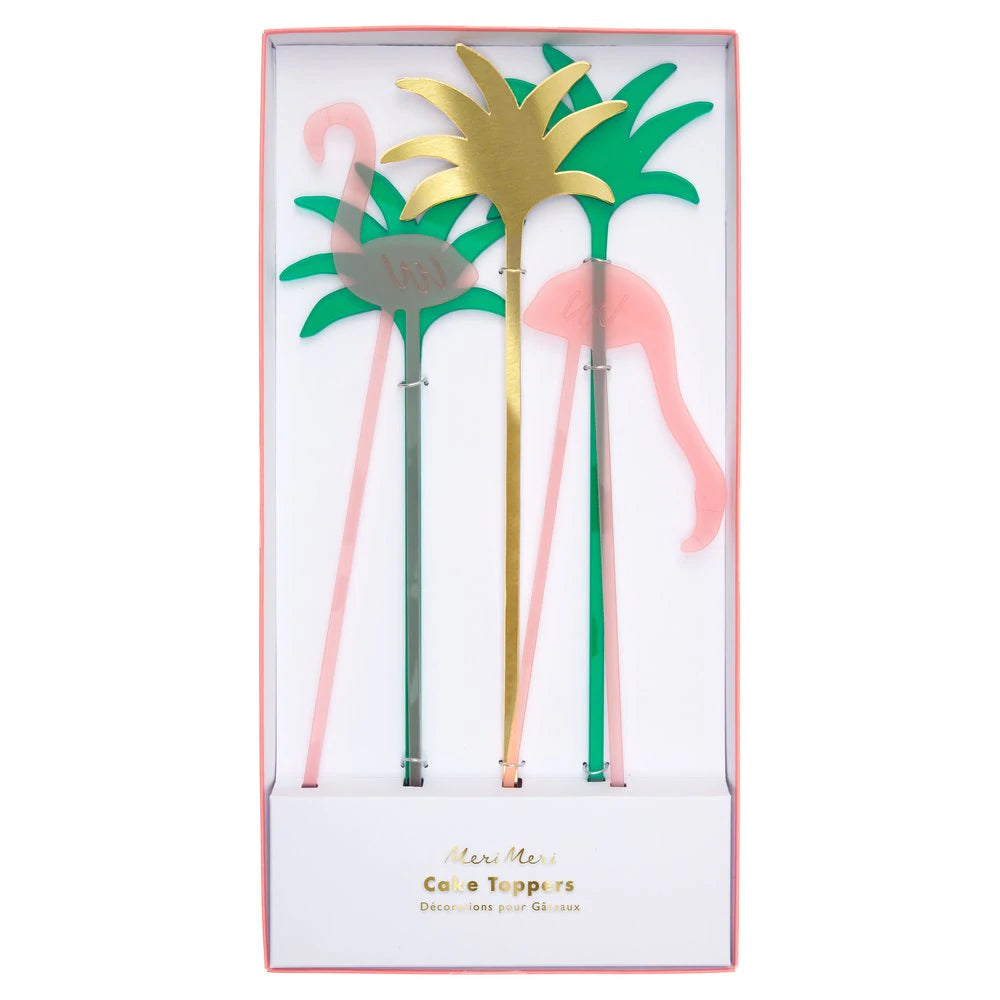 Flamingo Acryl Kuchen Topper