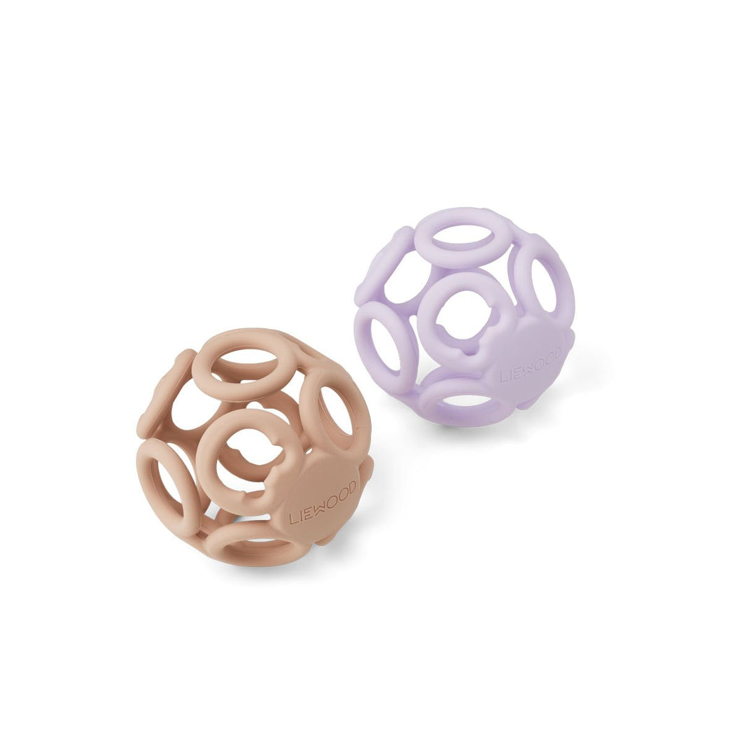 Jasmin teether ball - Lavendel, rosa mix