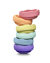 Lade das Bild in den Galerie-Viewer, Stapelsteine Rainbow pastel 6er Set
