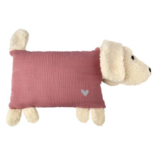 Load image into Gallery viewer, Kuschelhund - Altrosa mit Stick
