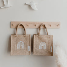 Lade das Bild in den Galerie-Viewer, Mini Jute Shopper Regenbogen im 2er Set
