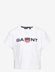 GANT D1. Retro Shield Cropped T-shirt - white