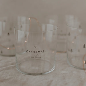 Trinkglas Christmas schwarz im 2er Set