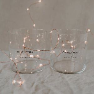 Trinkglas Christmas schwarz im 2er Set
