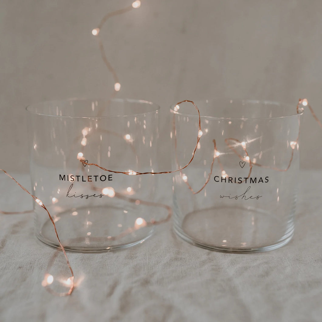 Trinkglas Christmas schwarz im 2er Set