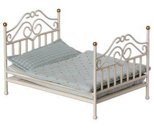 Vintage Bett, Mikro - weiß