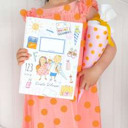 Schultüte Punkte Pink Orange M