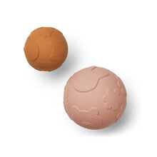 Load image into Gallery viewer, Thea Baby Bälle - dunkel rosa/ senf mix
