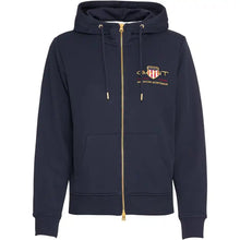 Lade das Bild in den Galerie-Viewer, Med Archive Shield Zip Hoodie - blau
