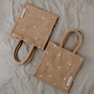 Mini Jute Shopper Sterne im 2er Set