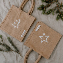 Load image into Gallery viewer, Mini Jute Shopper Stern &amp; Tanne im 2er Set
